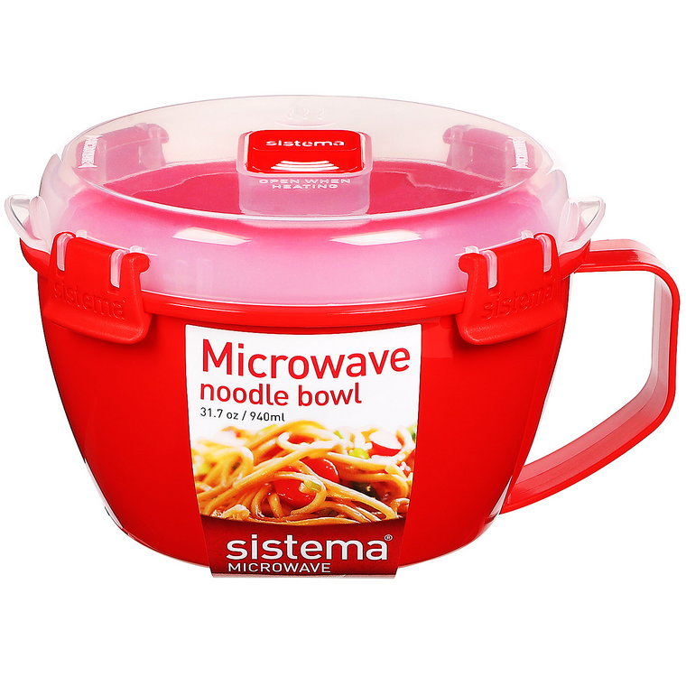 Pojemnik Kociołek MICROWAVE, 940 ml, do mikrofali, czerwony