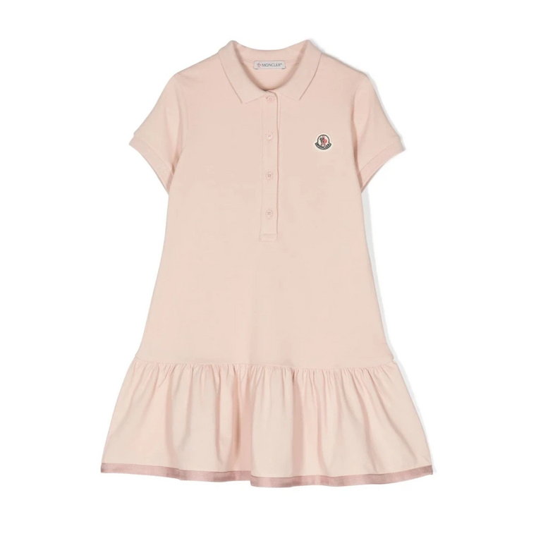 Różowa Sukienka Polo dla Dziewczynek Moncler