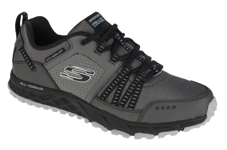 Skechers Escape Plan 51591-CCBK, Męskie, Szare, buty trekkingowe, skóra licowa, rozmiar: 41