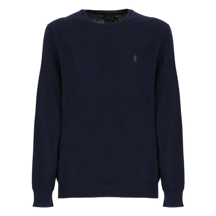 Niebieski Sweter Wełniany dla Mężczyzn Ralph Lauren