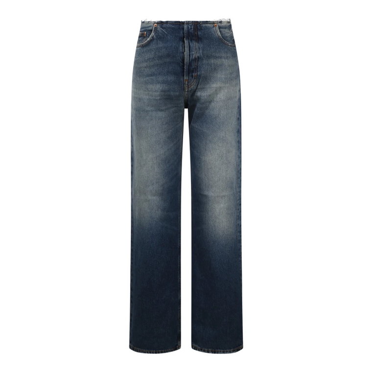 Intense Blue Wide Leg Jeans Haikure