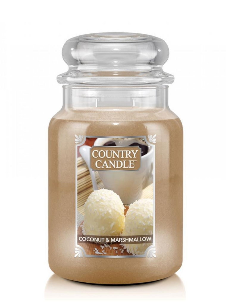Duża świeca zapachowa z dwoma knotami Coconut Marshmallow 680g