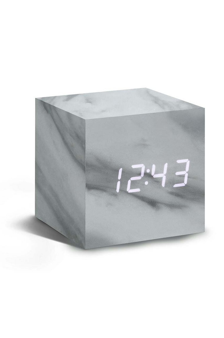 Gingko Design zegar stołowy Cube Marble Click Clock