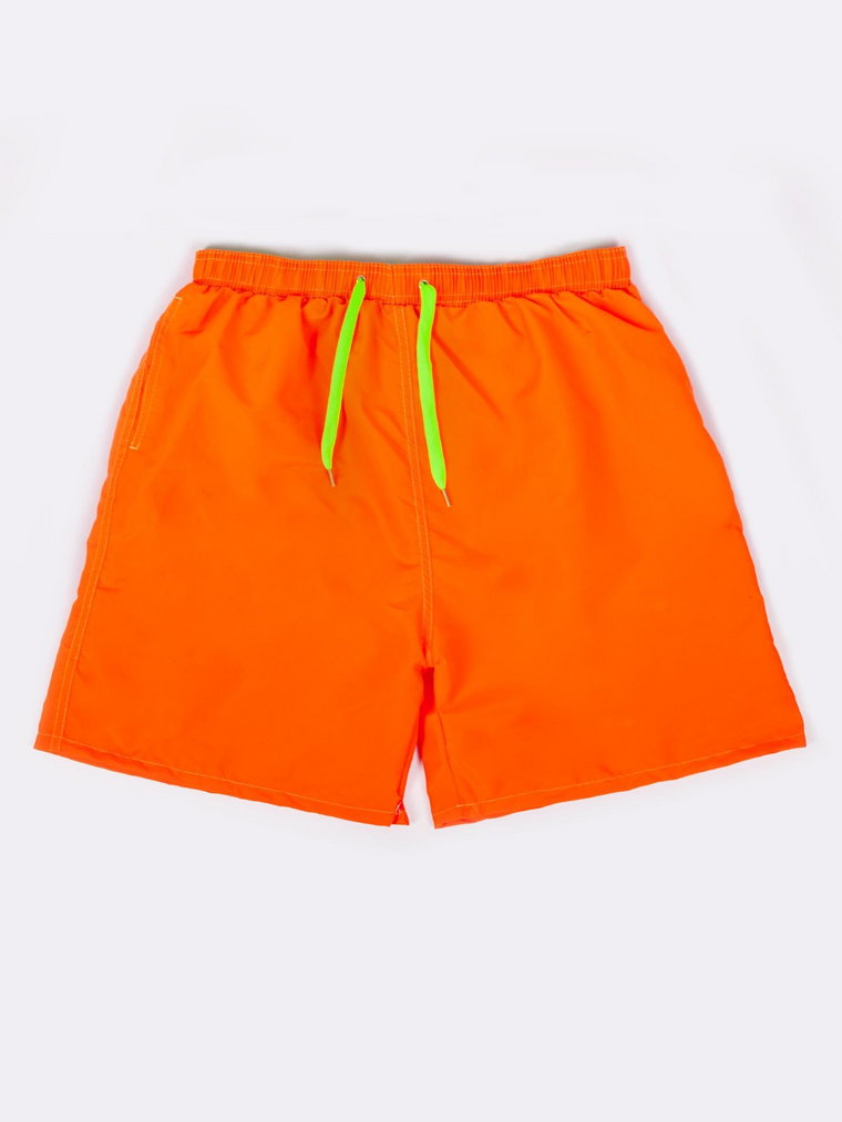 Szorty plażowe kąpielowe męskie neonowe pomarańczowe XXL