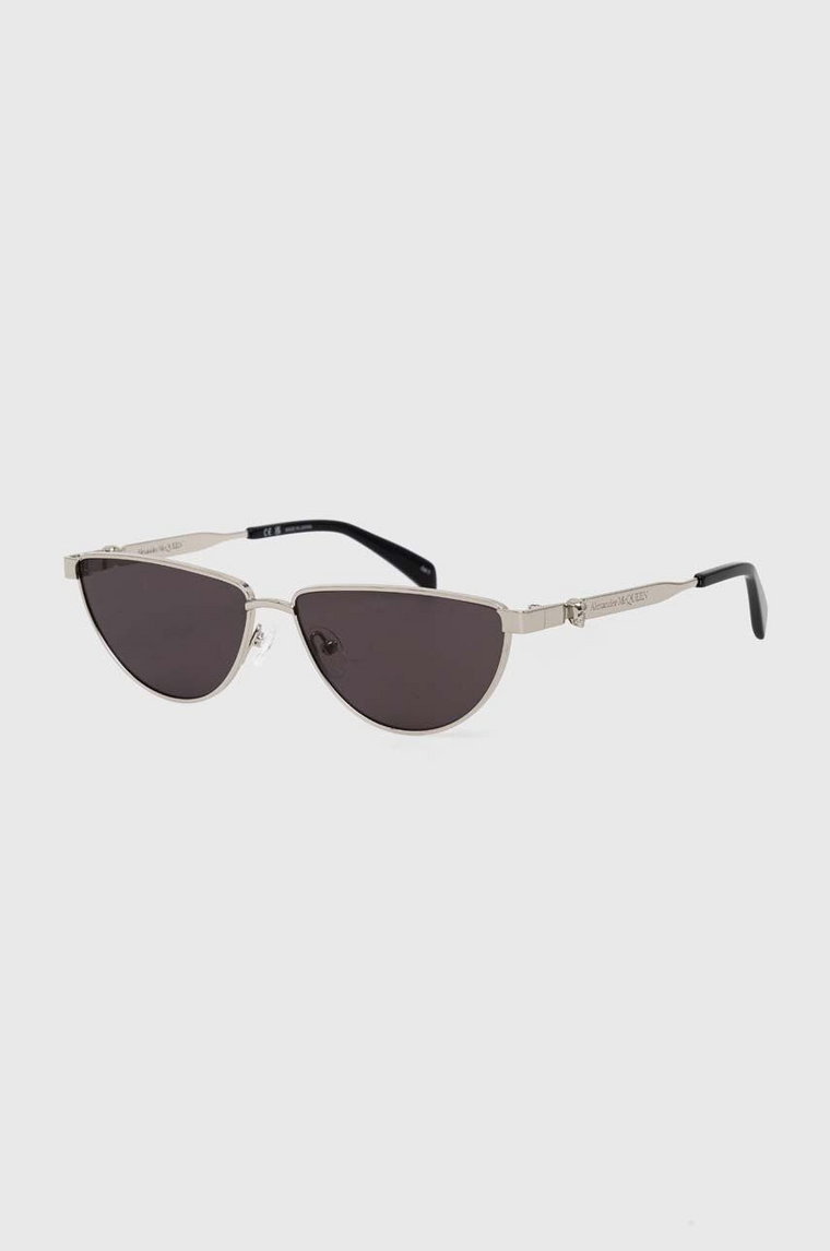 Alexander McQueen okulary przeciwsłoneczne damskie kolor srebrny AM0456S