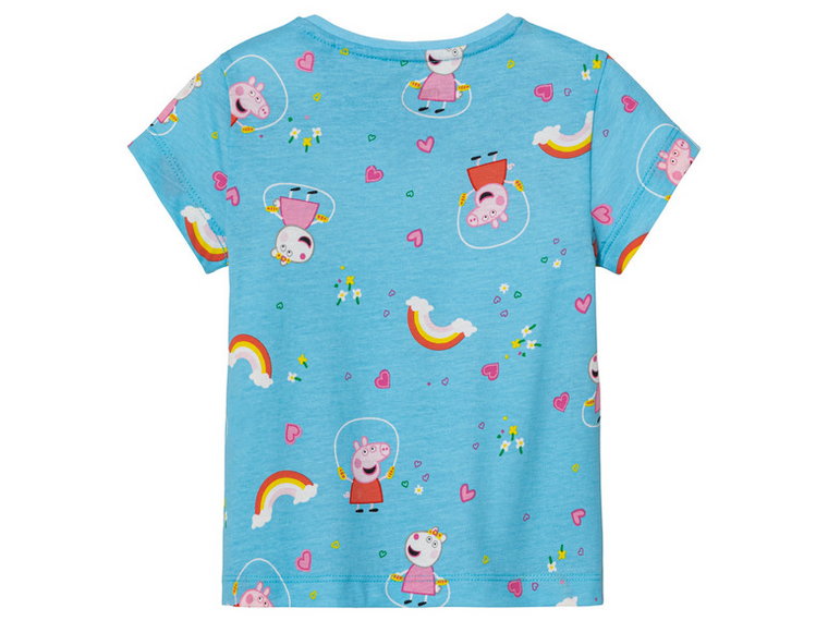 T-shirty dziecięce bawełniane z kolekcji Świnki Peppy, 2 sztuki (86/92, Różowy/niebieski)