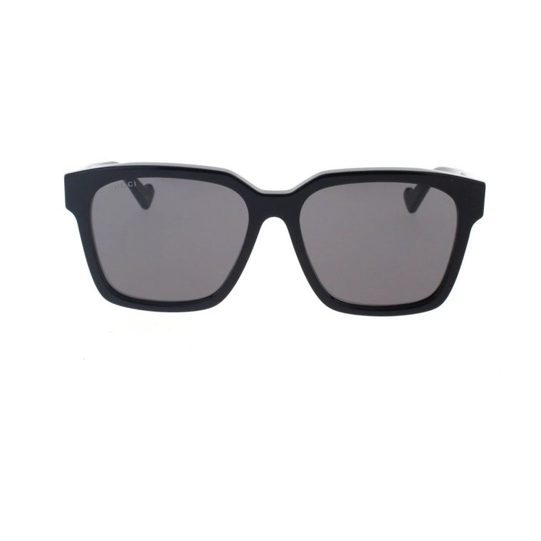 Czarne Szare Kwadratowe Okulary Przeciwsłoneczne Gucci
