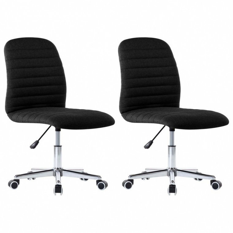 Krzesła stołowe, 2 szt., czarne, tapicerowane tkaniną kod: V-283605