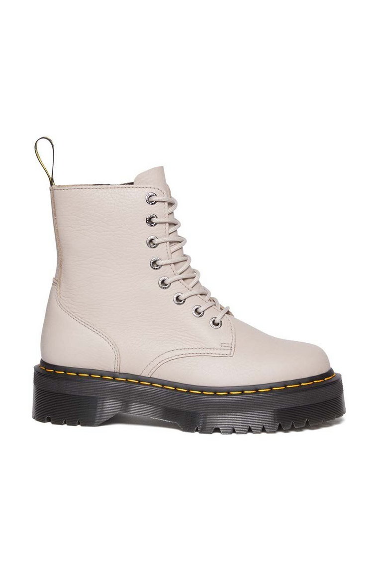 Dr. Martens workery skórzane Jadon III damskie kolor beżowy na platformie DM31159348