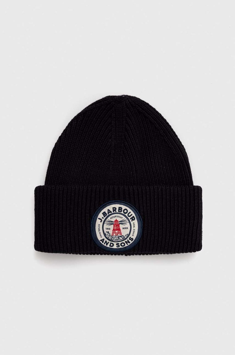 Barbour czapka Dunford Beanie kolor granatowy MHA0821