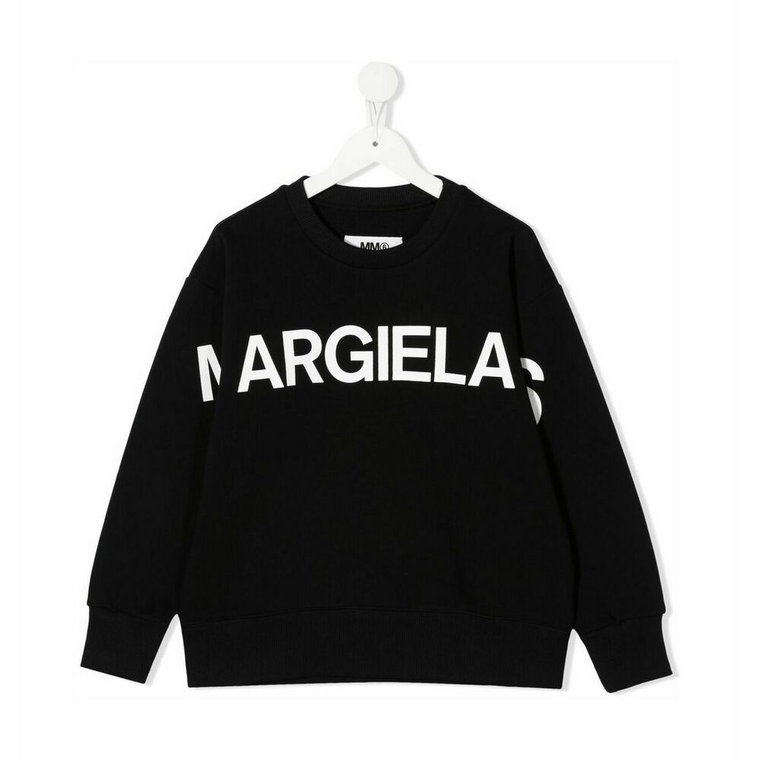 Bawełniany sweter z nadrukiem logo Maison Margiela