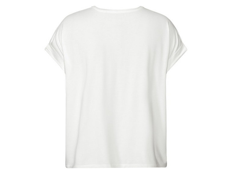 esmara T-shirt damski z wiskozą (XS (32/34), Biały)
