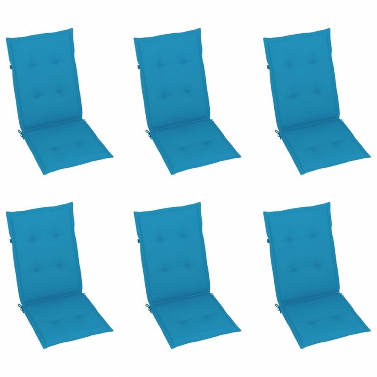 Poduszki na krzesła ogrodowe, 6 szt., niebieskie, 120x50x4 cm kod: V-314108