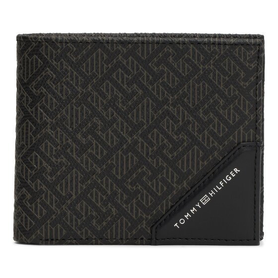 Tommy Hilfiger TH Monogram Portfel Ochrona RFID Skórzany 10 cm black