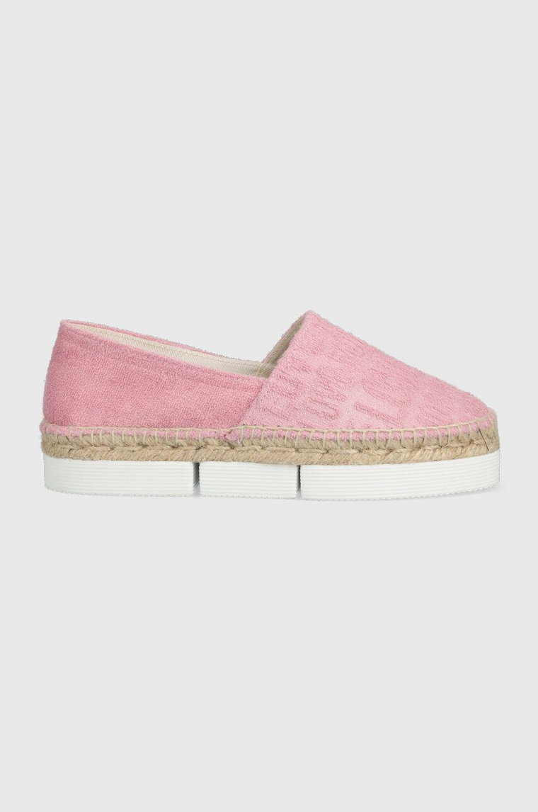 Love Moschino espadryle Scarpad Espam 35 kolor różowy na platformie JA10313G1G