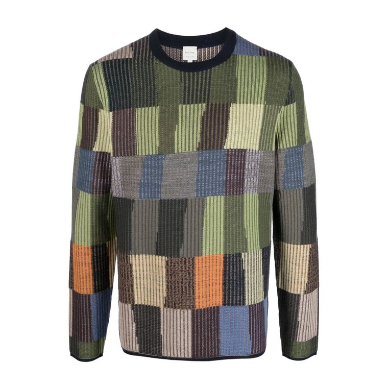 Sweter z Wzorem-Intarsią w Rib Paul Smith