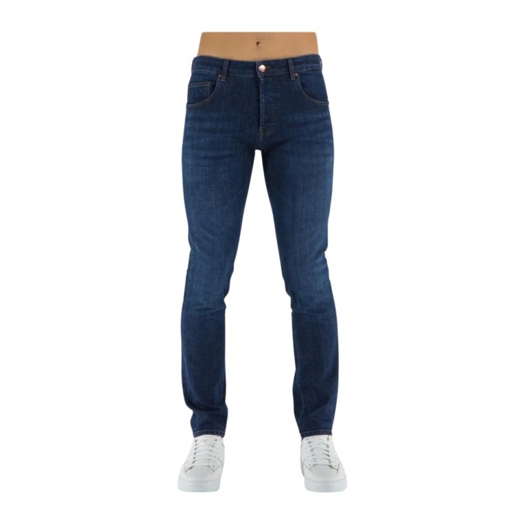 Ciemnoniebieskie Jeansy Slim Fit Don The Fuller