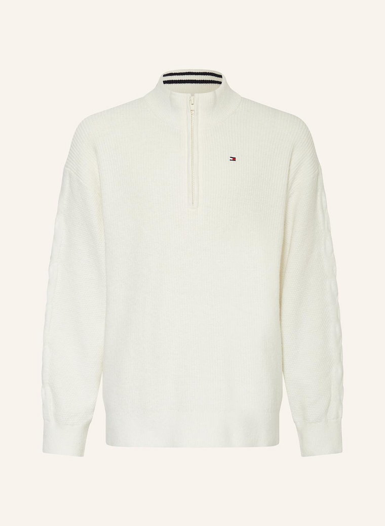 Tommy Hilfiger Sweter Typu Troyer weiss