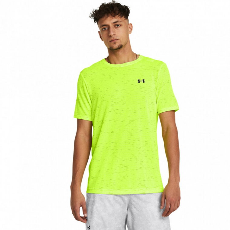 Męska koszulka treningowa Under Armour UA Seamless Grid SS - limonka