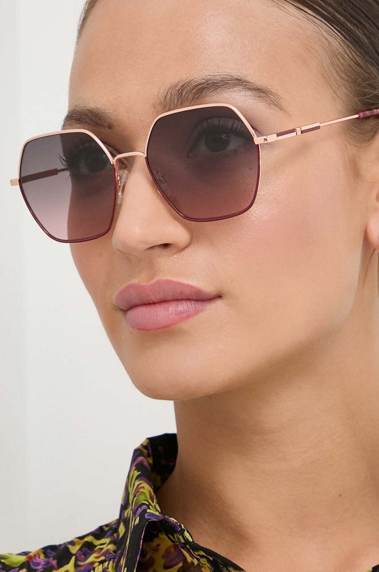 Carolina Herrera okulary przeciwsłoneczne damskie kolor brązowy