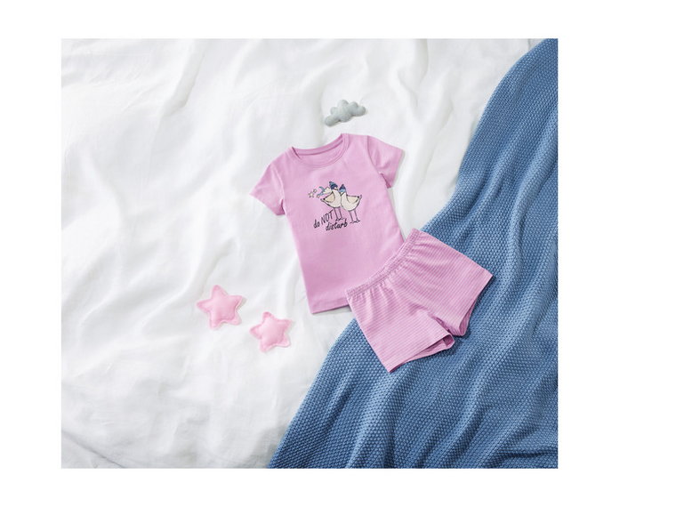 lupilu Piżama dziecięca z bawełny (t-shirt + spodenki) (98/104, Różowy)