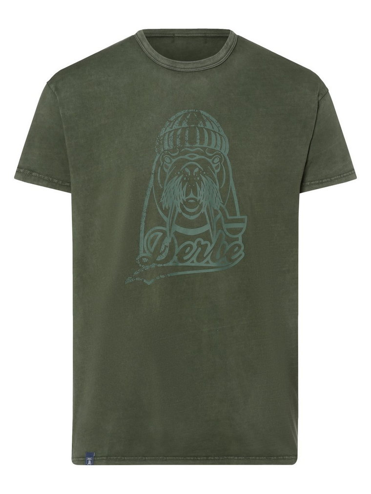 Derbe - T-shirt męski  Walross, zielony