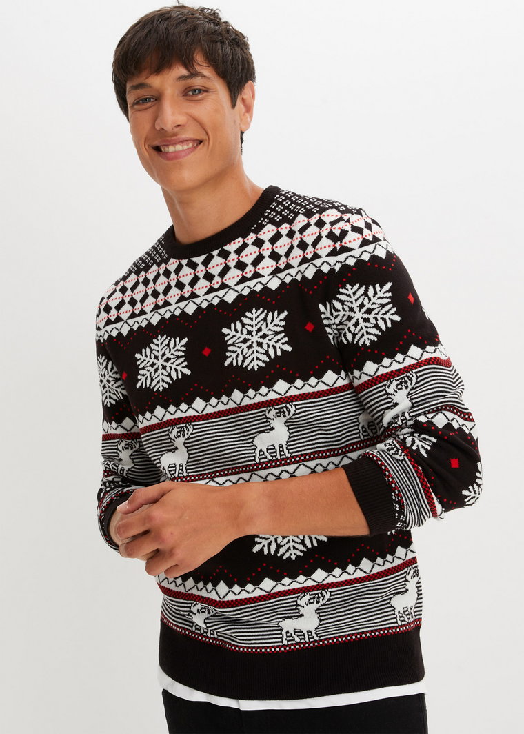 Sweter w norweski wzór, ze zrównoważonego materiału