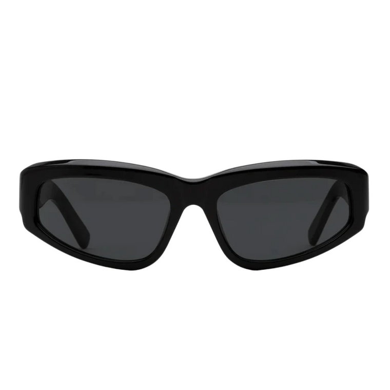 Stylowe czarne okulary przeciwsłoneczne o silnym charakterze Retrosuperfuture