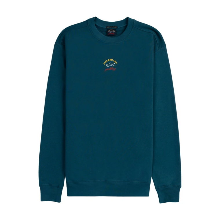 Niebieski Sweter z Logo dla Mężczyzn Paul & Shark