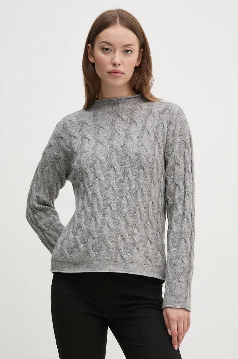 United Colors of Benetton sweter z domieszką wełny damski kolor szary  1335D2467