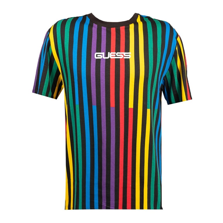 Kolorowy T-Shirt z Bawełny Guess