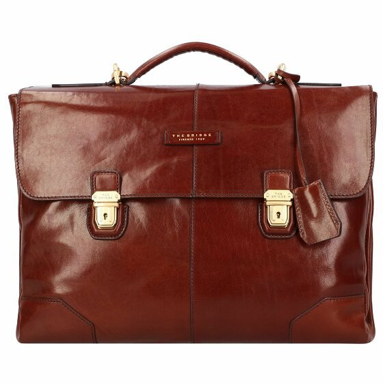 The Bridge Vespucci Briefcase Leather 40 cm Laptop Compartment marrone