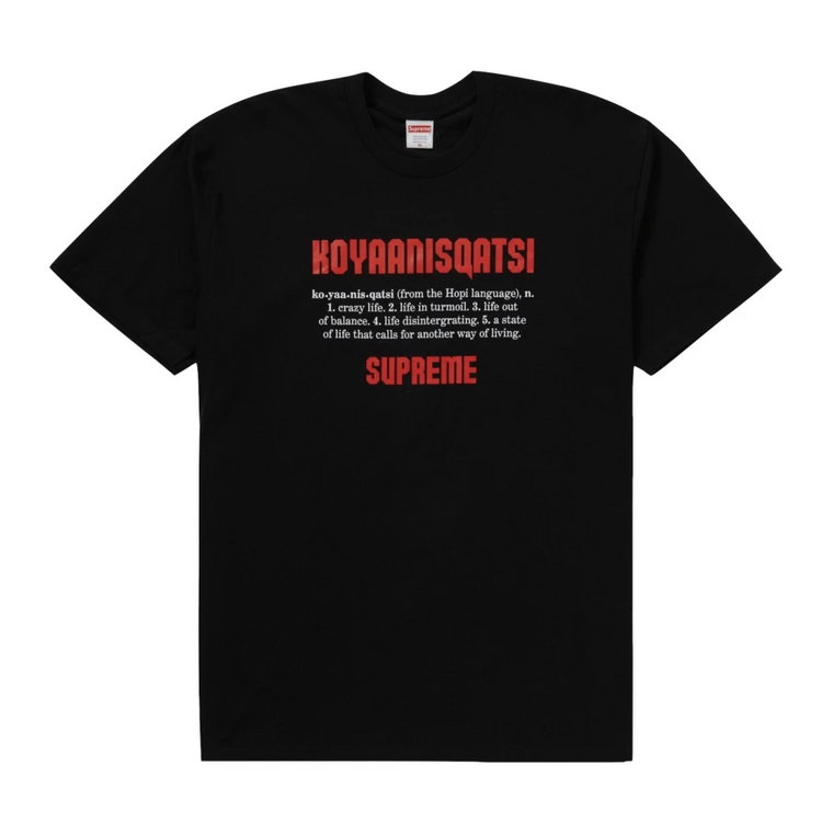 Limitowana Edycja Czarna Koyaanisqatsi Tee Supreme