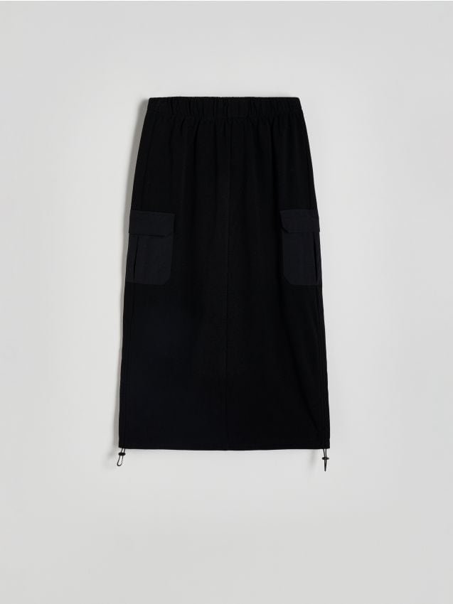 Reserved - Spódnica z kieszeniami cargo - czarny