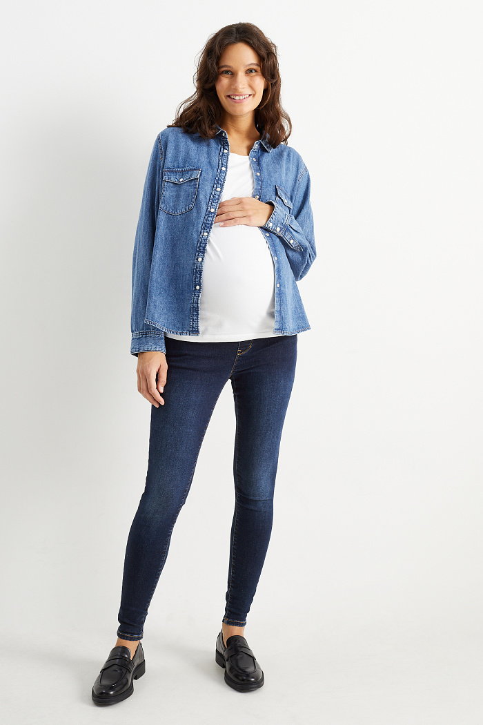 C&A Dżinsy ciążowe-skinny jeans-LYCRA, Niebieski, Rozmiar: 36