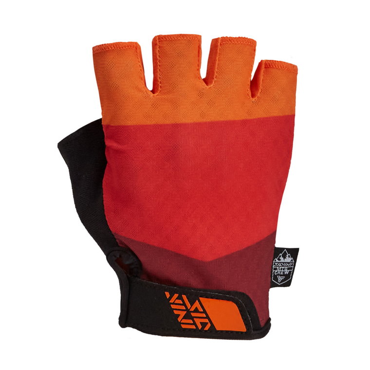 Męskie rękawiczki rowerowe krótkie Silvini Anapo black/orange - L