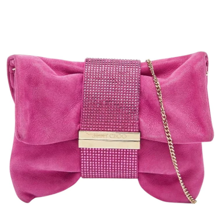 Pre-owned Suede clutches Jimmy Choo Pre-owned