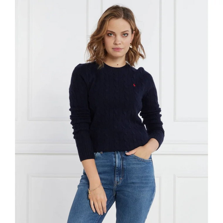 POLO RALPH LAUREN Wełniany sweter | Regular Fit | z dodatkiem kaszmiru