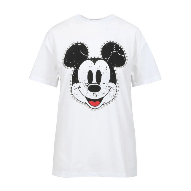 T-shirt Mickey Crew-Neck z Nitami Aniye By