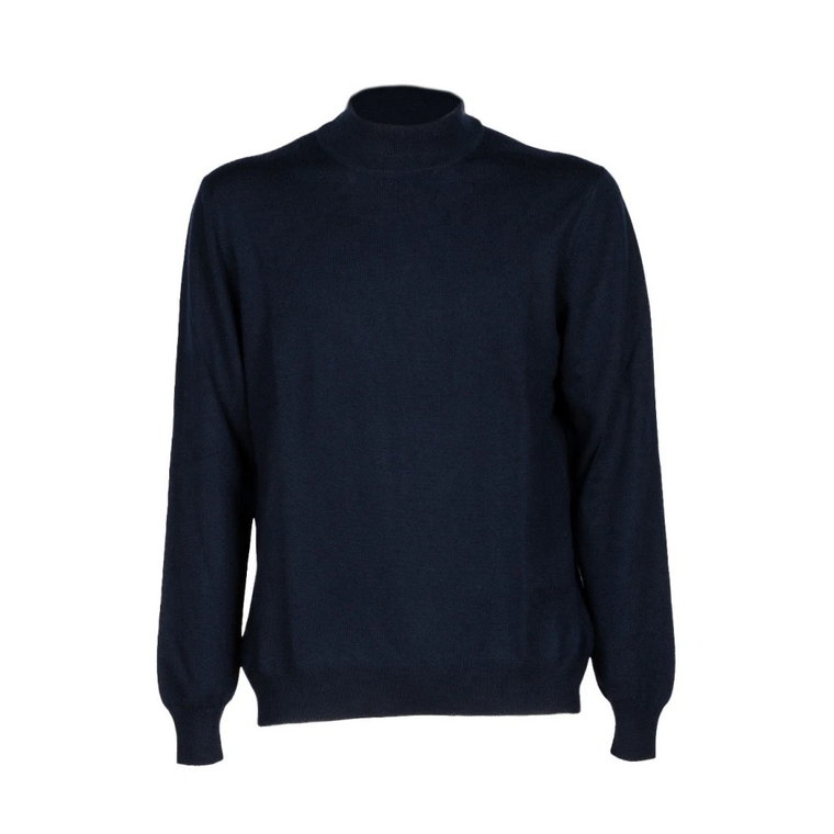 Niebieski sweter z wełny merino Lupo Gran Sasso