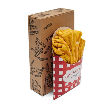 Zestaw 2 par wysokich skarpet unisex RAINBOW SOCKS - Tasty Fries Socks Żółty