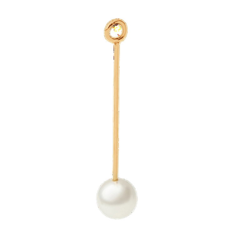 Zawieszka wisząca Pearl Lobe 5,7 cm, pozłacana