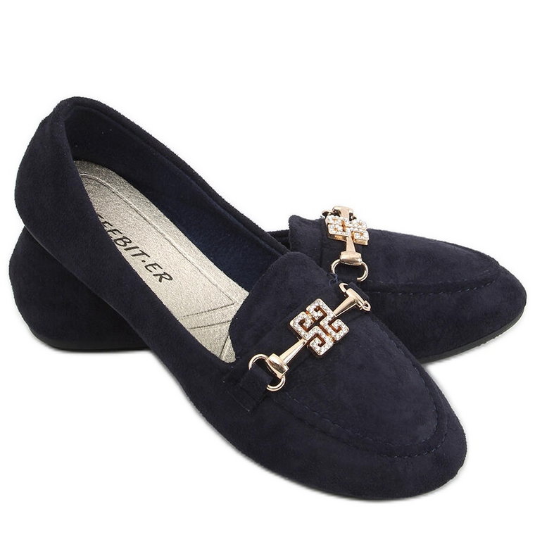 Mokasyny damskie Chloe Navy granatowe