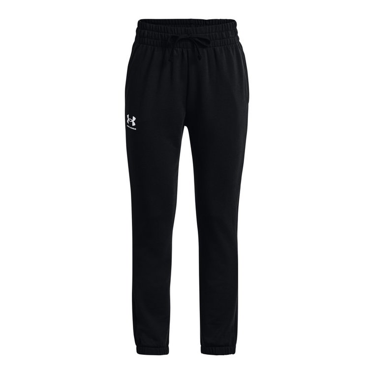 Dziewczęce spodnie treningowe UNDER ARMOUR  UA RIVAL TERRY JOGGER - czarne