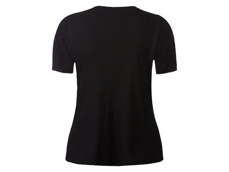 esmara T-shirt damski z bawełną (XS (32/34), Czarny)
