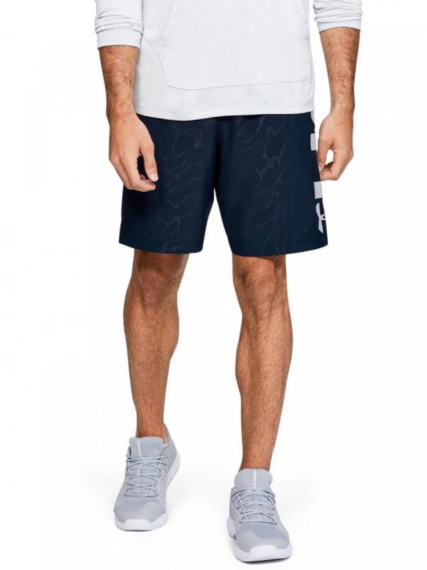 Męskie szorty treningowe UNDER ARMOUR Woven Graphic Emboss Shorts - granatowe