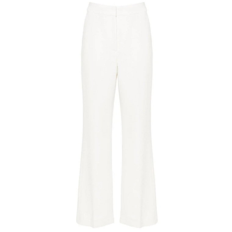 Eleganckie Szerokie Spodnie w Białym i Zielonym Casablanca