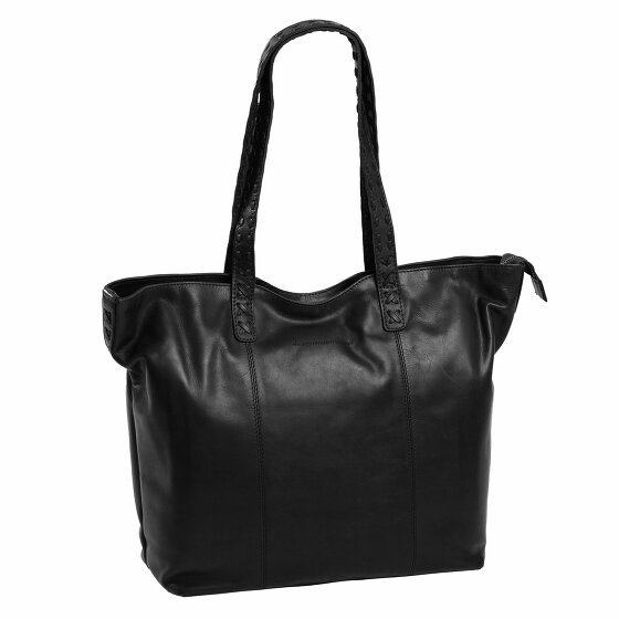 The Chesterfield Brand Wax Pull Up Shopper Bag Skórzany 36 cm Komora na laptopa black