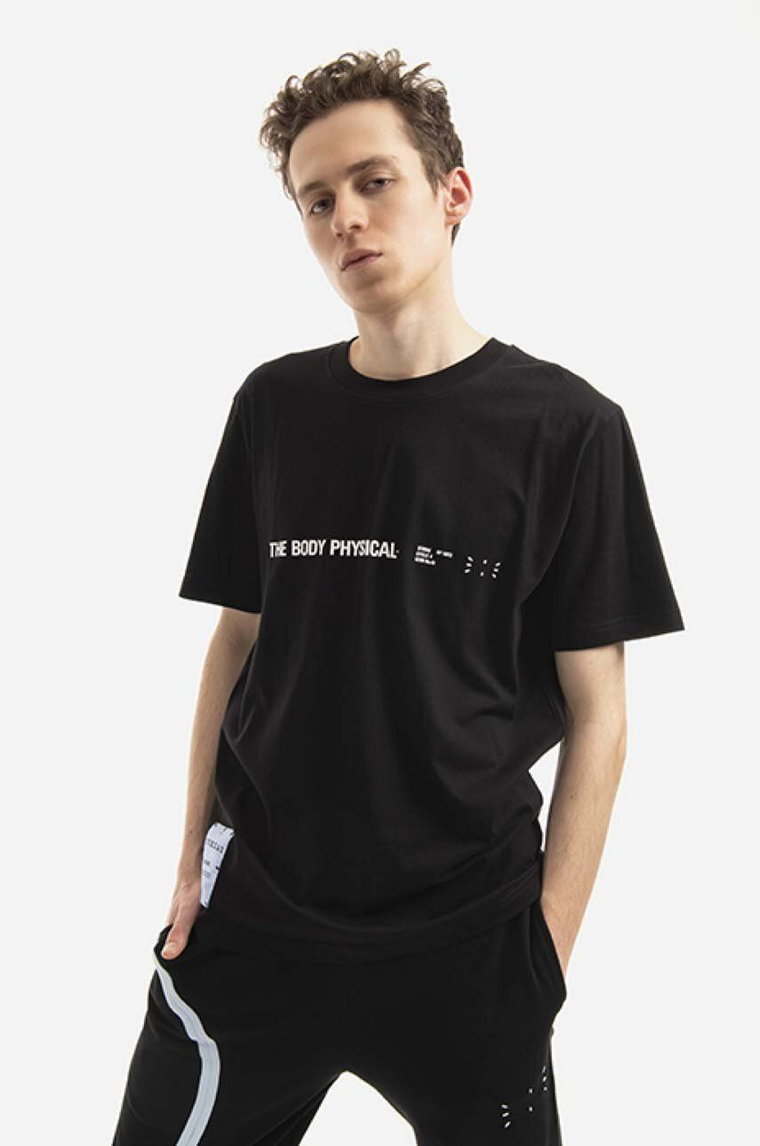 MCQ t-shirt bawełniany kolor czarny z nadrukiem 647244RST851000-BLACK