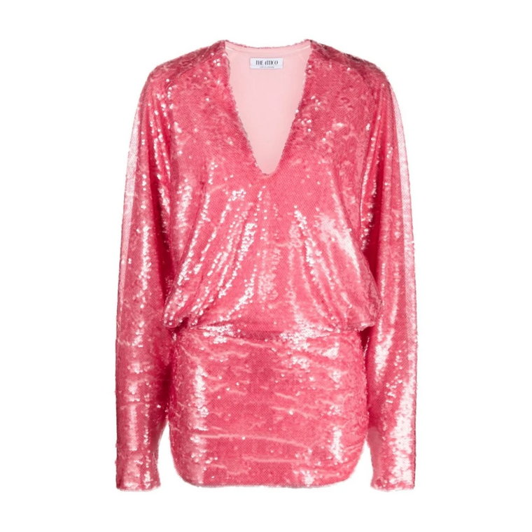 Gael Paillettes #315 Pink Krótka Sukienka The Attico